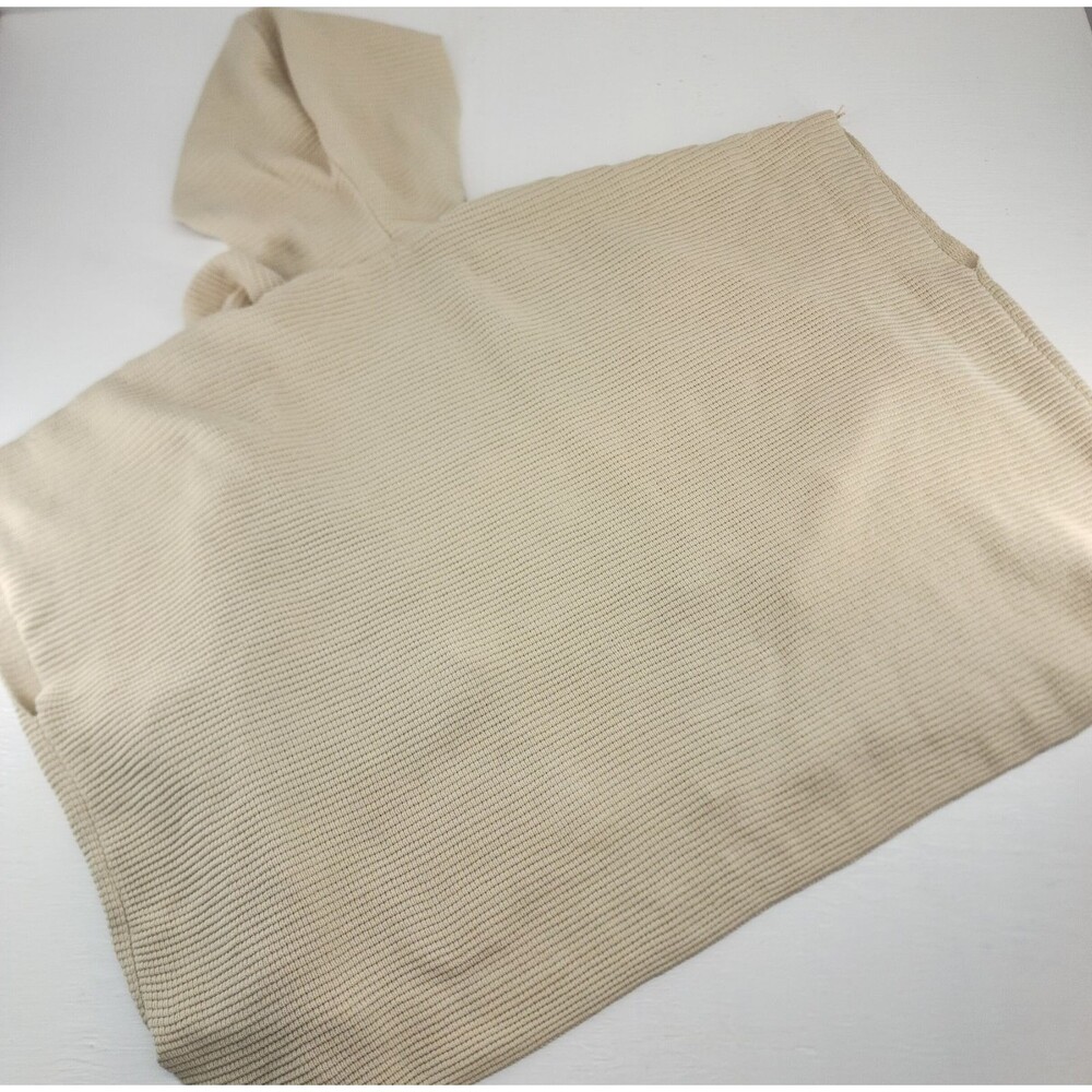 Aerie Sz L/XL | Cream Ivory Oversized Poncho Shawl Hooded Pockets Neutral Comfy - Picture 6 of 8